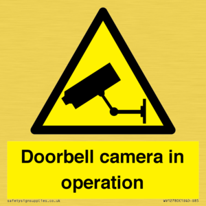 Doorbell camera in operation